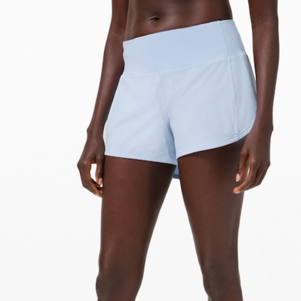 lululemon Run Speed Up Short, High Rise 4", Blue Linen